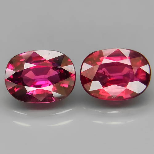 Pink Purple Rhodolite Garnet 3.55Ct Oval 8.5x6.5mm.PAIR!