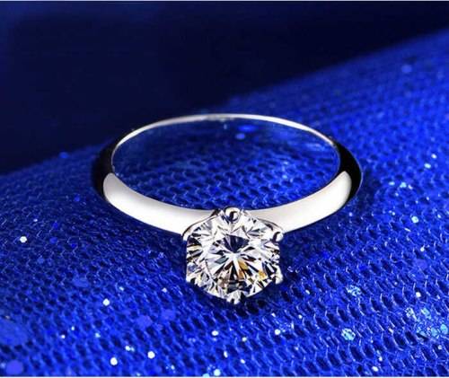 1 Carat Classic Engagement Rings 925 Sterling Silver Six Claws Design