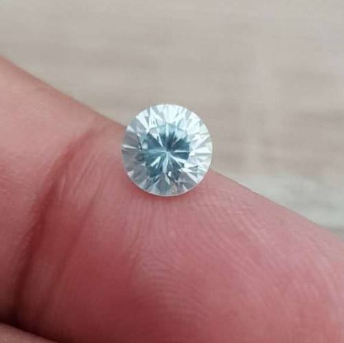 0.77ct MOISSANITE VVS1 BLUE COLOR 1Pcs  LOOSE