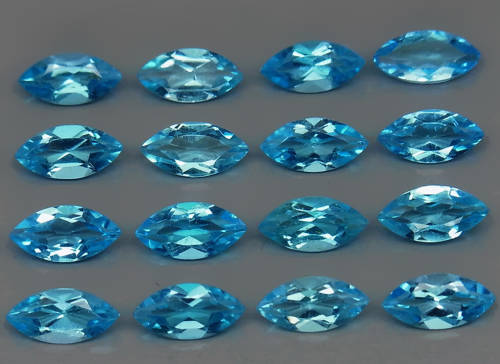 0.65Ct Swiss Blue Topaz Marquise Ravishing Color & Full Fire