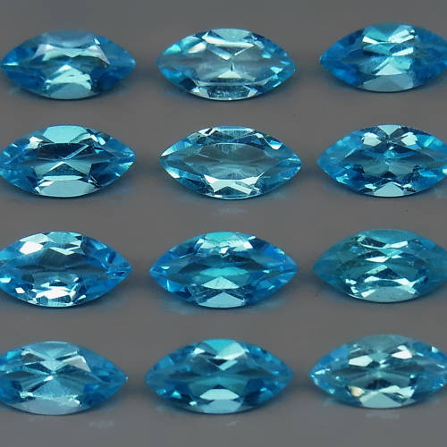 0.65Ct Swiss Blue Topaz Marquise Ravishing Color & Full Fire