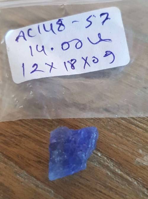 Tanzanite Rough 14ct  Purplish Blue 100% Natural