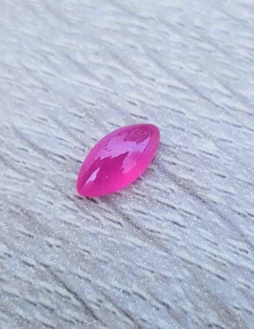 3.35Ct. Ruby Marquise Cabochon Top Pinkish Red