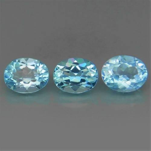 Topaz Swiss Blue 2.95 Ct. Oval Shape 10 x 8mm.  Natural Gemstones