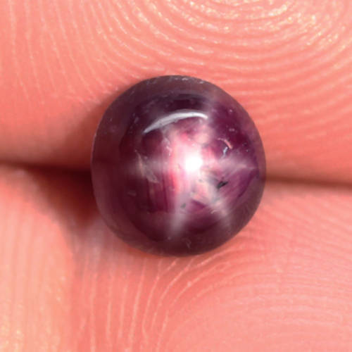2.23Ct. Star Ruby l Antique Cabochon Purplish Red 6 Rays Natura Amazing Madagascar
