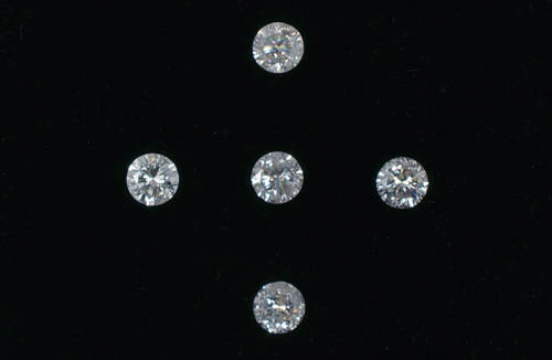 0.05Cts  MOISSANITE ROUND 2.4mm VVSI D BRILLIANT CUT