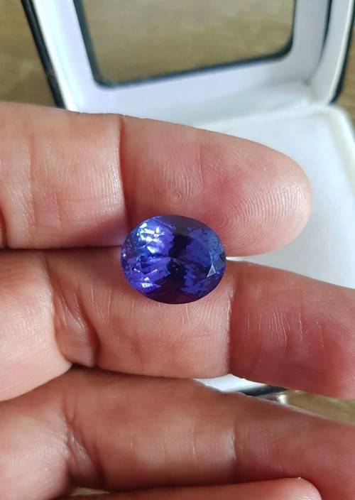 11.66Ct. Tanzanite Oval  Bluish Violet **Certified**Very Good Color! Natural