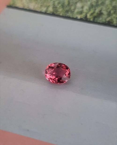 **Certified**1.57Ct. Tourmaline  Oval Top Hot Pink Very Good Color & Full Fire! Natural