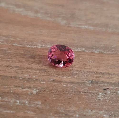 **Certified**1.57Ct. Tourmaline  Oval Top Hot Pink Very Good Color & Full Fire! Natural