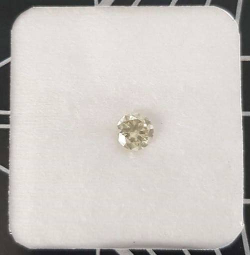"CERTIFIED" Diamond  1.02Cts  Light Yellow Round Natural Diamond