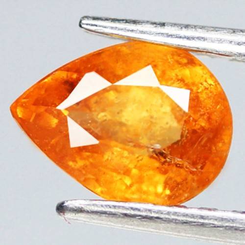 1.34Ct.Spessartite Pear Facet Fanta Orange Unheated Namibia Natural