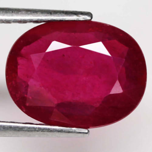 2.56 Ct. Ruby Oval Facet Top Blood Red Captivating Natural