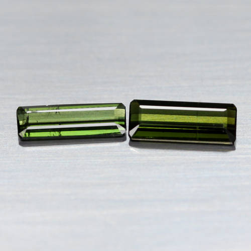 1.58Ct. Tourmaline Natural Square Facet Neon Green Color Magnificent! Nigeria