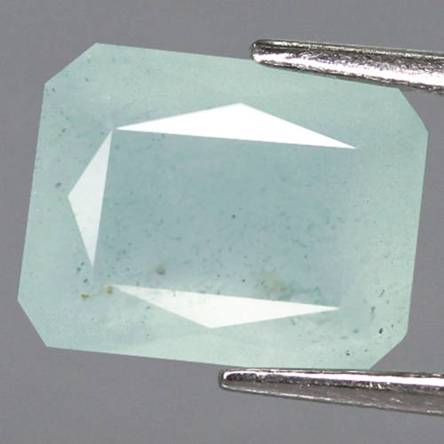 2.71Ct. Aquamarine  Octagon Facet Greenish Blue Good Shinning! Brazil Natural