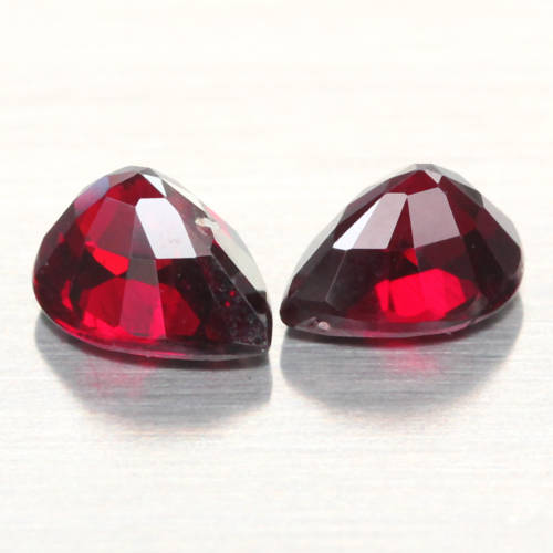 1.12Ct. Spessartine Garnet Pear Red  ``Pair``  Sparkling Untreated Natural