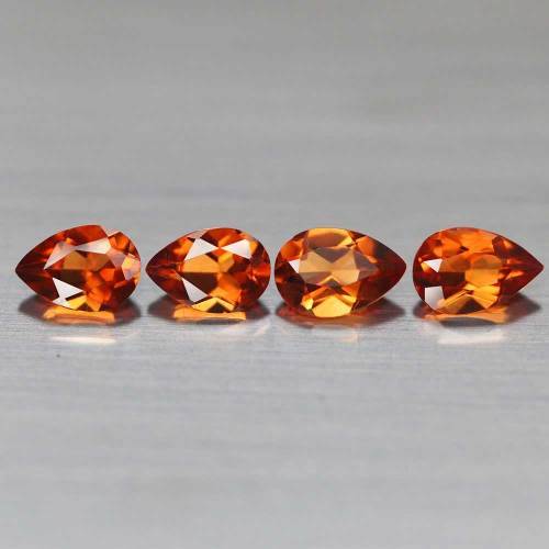 0.27Ct. Spessartine Garnet Pear Golden Orange Dazzling Untreated Natural