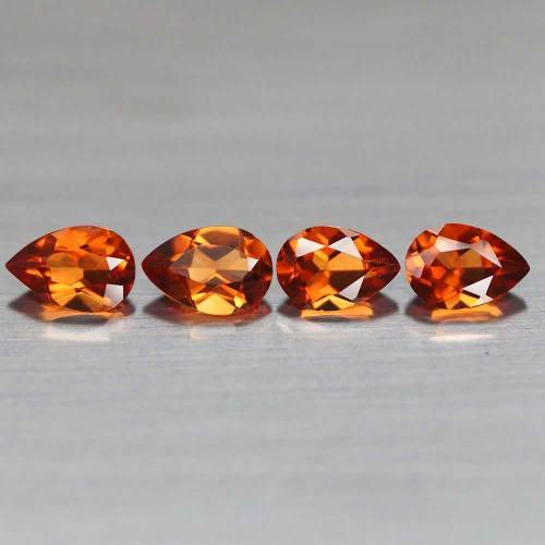 0.27Ct. Spessartine Garnet Pear Golden Orange Dazzling Untreated Natural