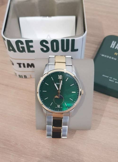 Fossil  The Minimalist Moonphase Three-Hand Two-Tone Stainless Steel Watch  FS5572