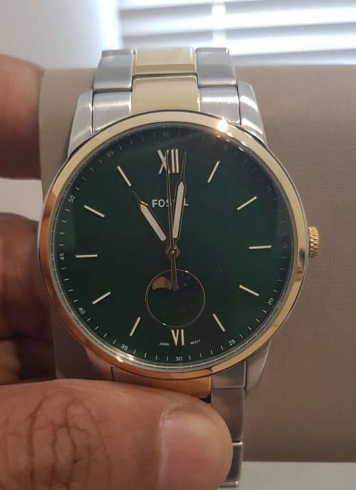 Fossil  The Minimalist Moonphase Three-Hand Two-Tone Stainless Steel Watch  FS5572