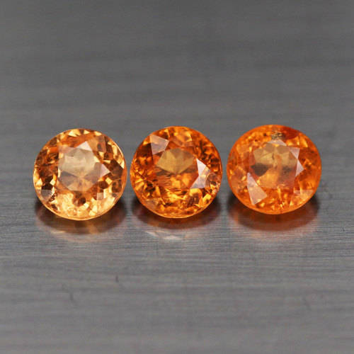 1.49Ct. Spessartite Natural Round Fanta Orange ``Pair`` Good Quality Namibia
