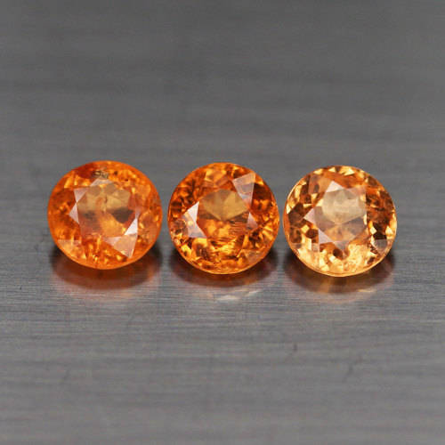 1.49Ct. Spessartite Natural Round Fanta Orange ``Pair`` Good Quality Namibia