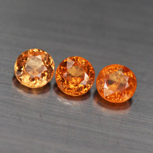 1.49Ct. Spessartite Natural Round Fanta Orange ``Pair`` Good Quality Namibia