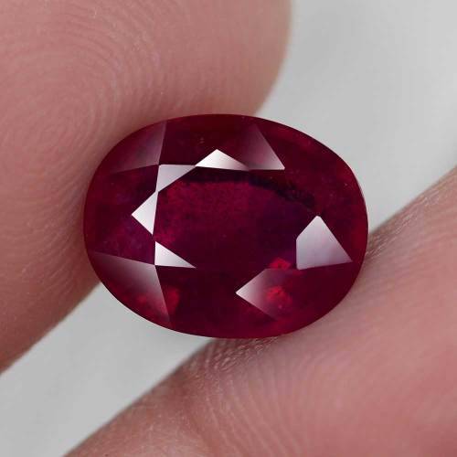 5.83Ct. Ruby  Oval Facet Blood Red Sparkling & Good Colour! Madagascar