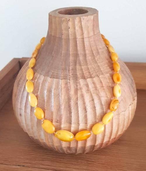 19` Beautiful Genuine Baltic Amber **Egg York**Cleopatra Choker Necklace for Woman
