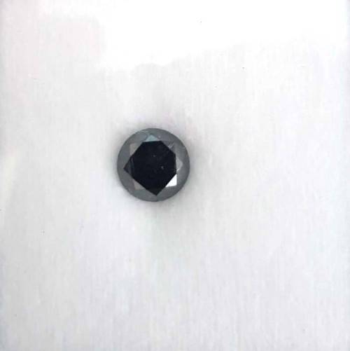 2.06Ct Diamond Jet Black Round **Certified** Loose Natural