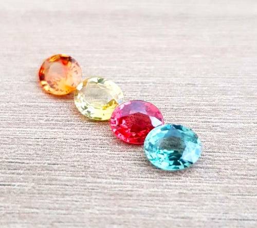 Sapphire Oval 3.00cts  4 Pieces   Beautiful! Fancy Colour Songea, Africa