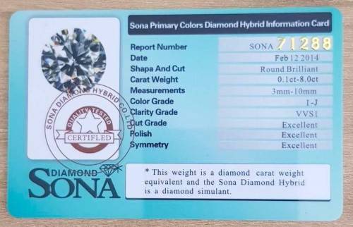 Tennis Bracelet 6mm Round SONA Diamond **Certified**  VVSI/D Plated in Platinum