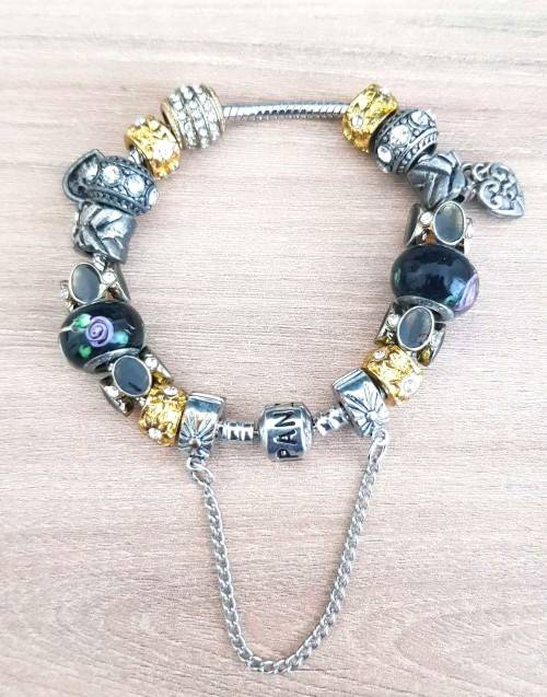 Pandora  Clasp  Chain Bracelet with Charms
