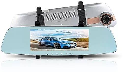 LCD DVR Mirror Dash Cam Rear View Mirror Camera 170° Wide Angle Dual Lens Driving Recorder