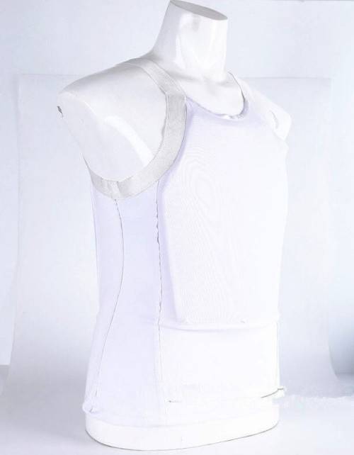 Bulletproof Concealable Body Armor Ultra Thin made with Kevlar T-shirt NIJ IIIA