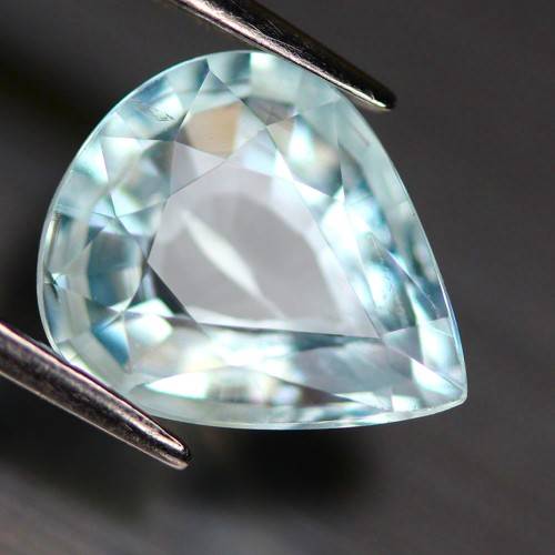 2.25Ct.  Aquamarine Sky Blue Pear  Precious Gem Ravishing Colour! Natural