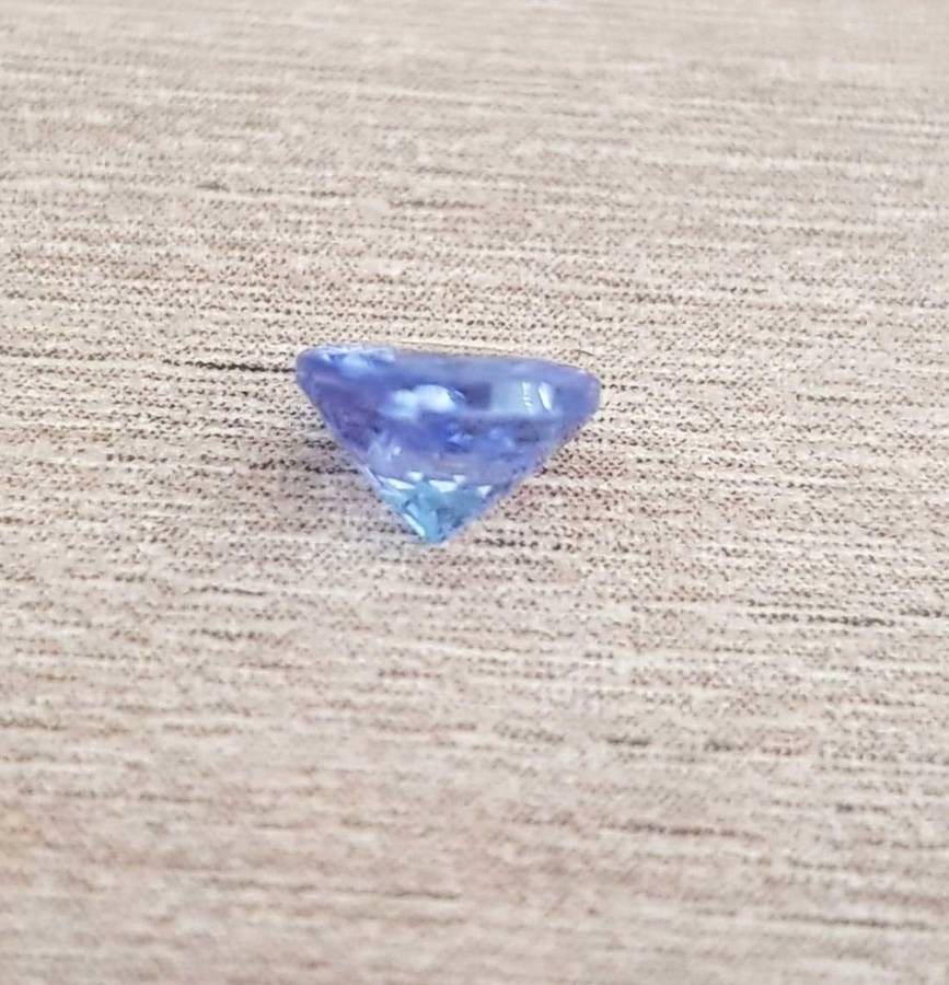 Purplish Blue Tanzanite 0.71Cts 5.5mm Round Ravishing Colour Natural