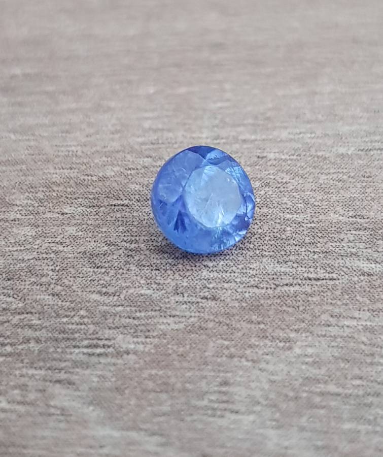 Purplish Blue Tanzanite 0.74Cts 5.5mm Round Ravishing Colour Natural