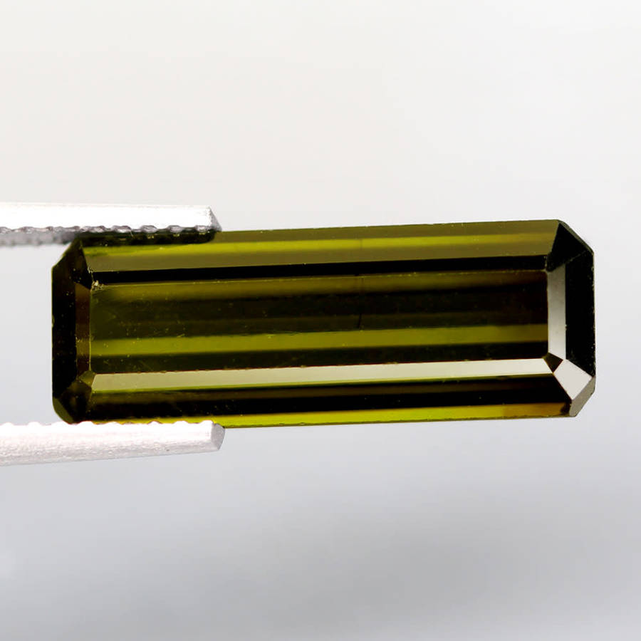 5.59Ct.  Tourmaline Green Emerald Cut Mozambique Gem Ravishing Colour!Natural