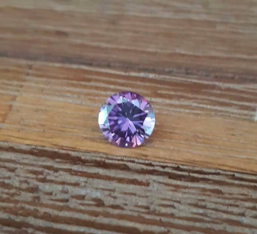 1.79ct MOISSANITE  ROUND  **PINK** VVS1  COLOUR  LOOSE GEM