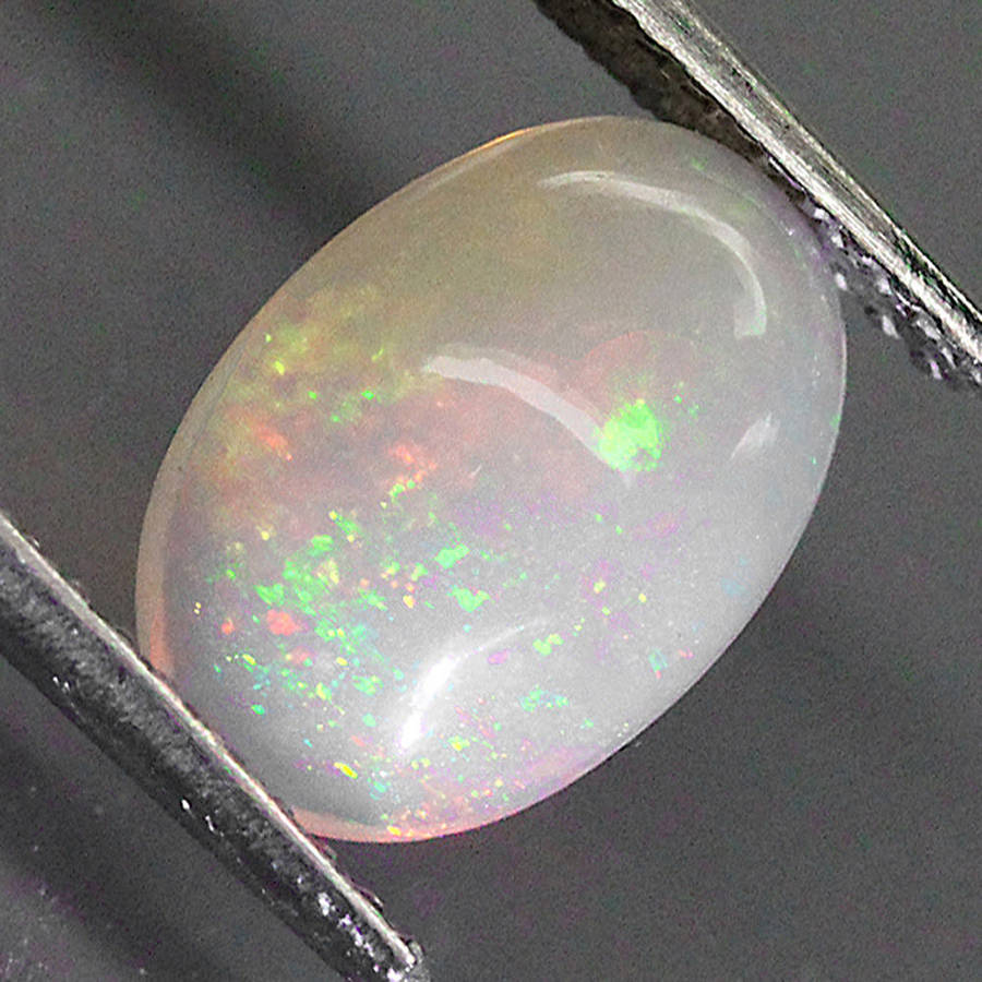 1.51Ct. Opal Oval Cabochon Multi Colours Glittering Rainbow 3D! Ethiopian Natural