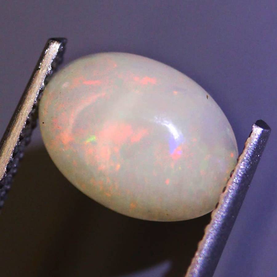 1.10Ct. Opal Oval Cabochon Multi Colours Glittering Rainbow 3D! Ethiopian Natural