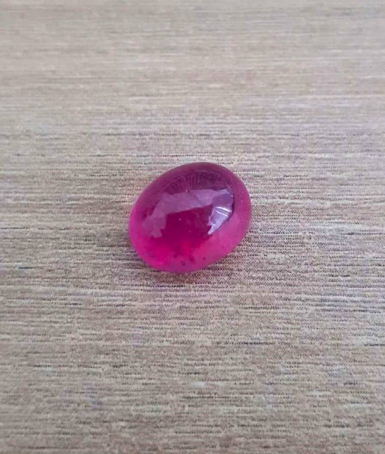 8.23Ct. Ruby Oval Cabochon Pinkish Red Colour Good Sparkling! Madagascar