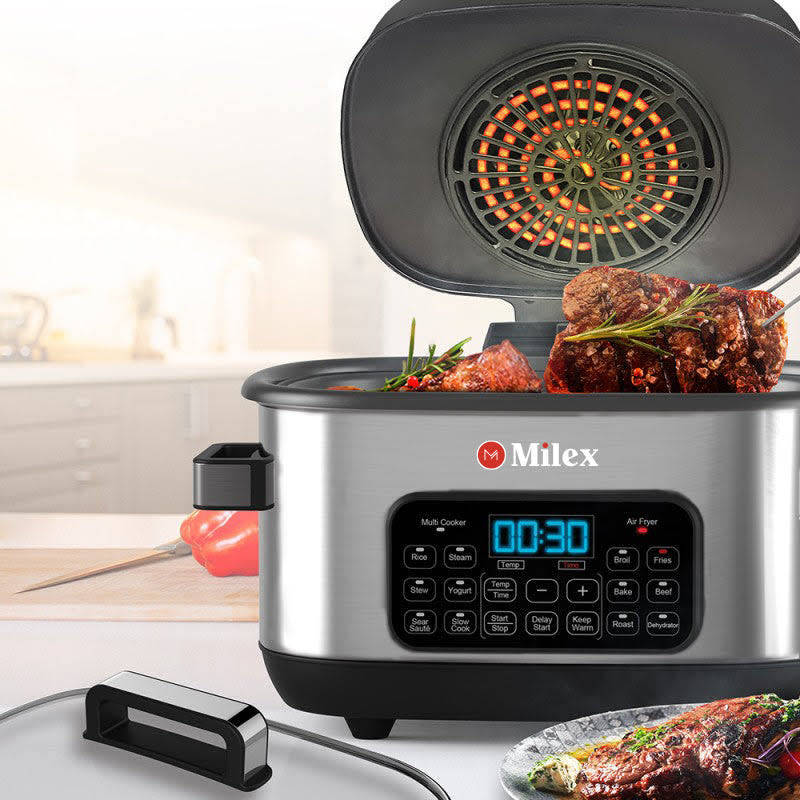 MILEX AIR FRYER GRILL COMBO 12 in 1 MULTI COOKER