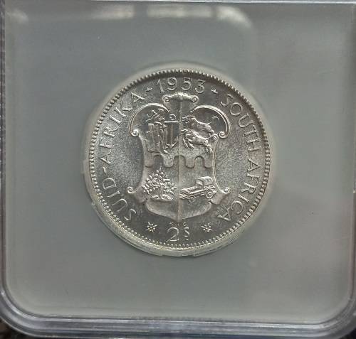1953 Two Shilling Sangs MS64