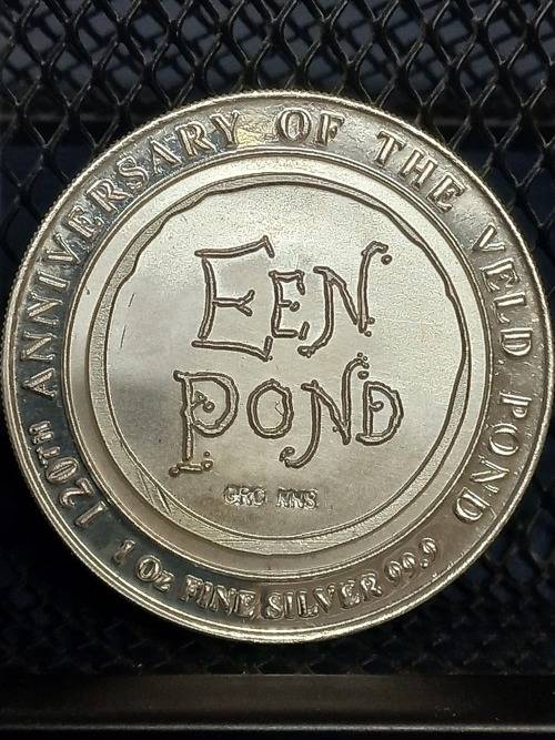 120 th Anniversary of the veld pond one Oz silver medallion. Please read description!!!