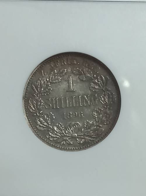 1896 ZAR Shilling NGC XF45
