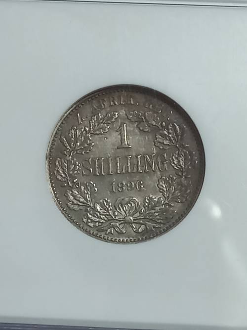 1896 ZAR Shilling NGC XF45