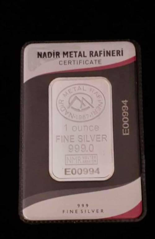 One Oz silver nadir bar