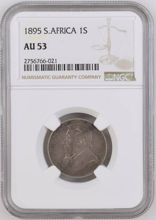 1895 ZAR Shillings NGC AU53