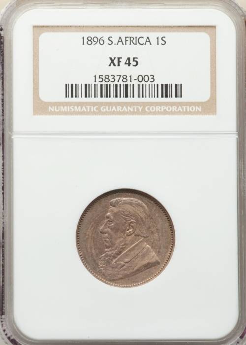 1896 ZAR Shilling NGC XF45